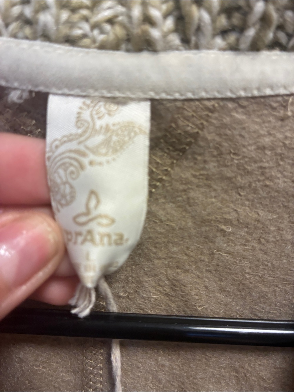 Prana Dark Khaki organic cotton and wool blend demure cardigan NWT - Picture 11 of 15